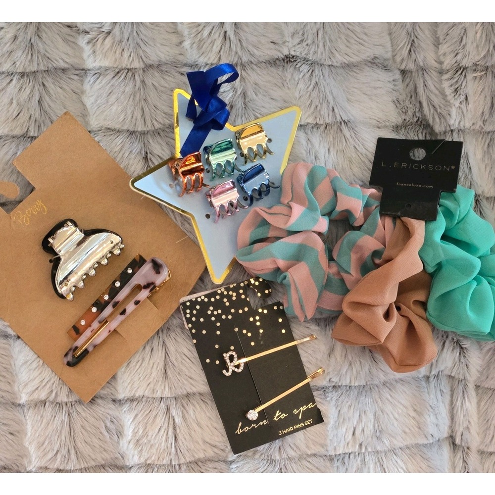 Assorted Hair Accessories Set - Scrunchies,‎ Hair Clips & Pins Collection